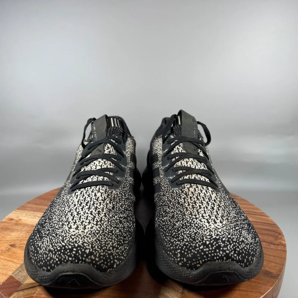 Adidas Puremotion Mens Running Shoes Sneakers Black‎ White Speckle Size 11.5 US